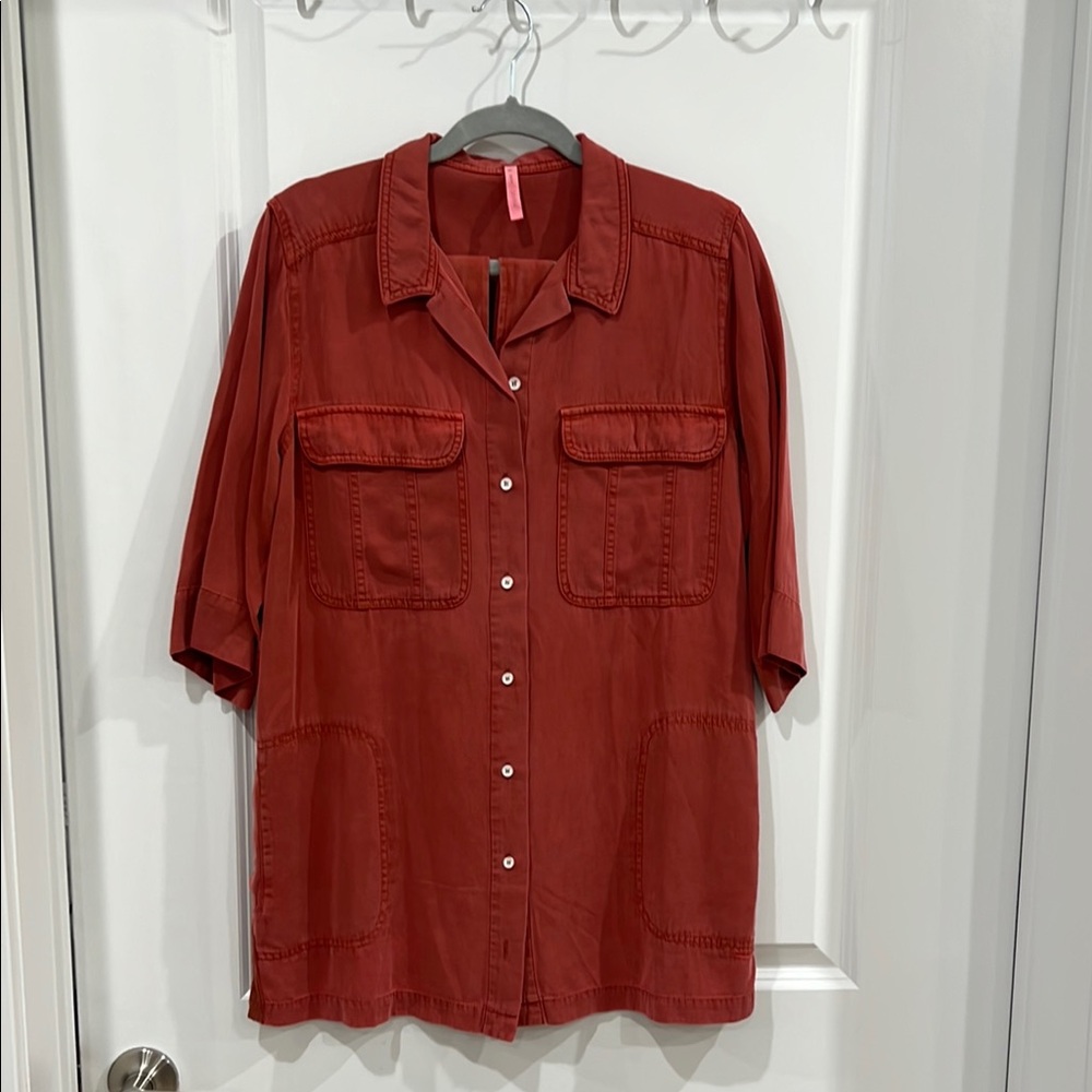 Red Button-Up Shirt